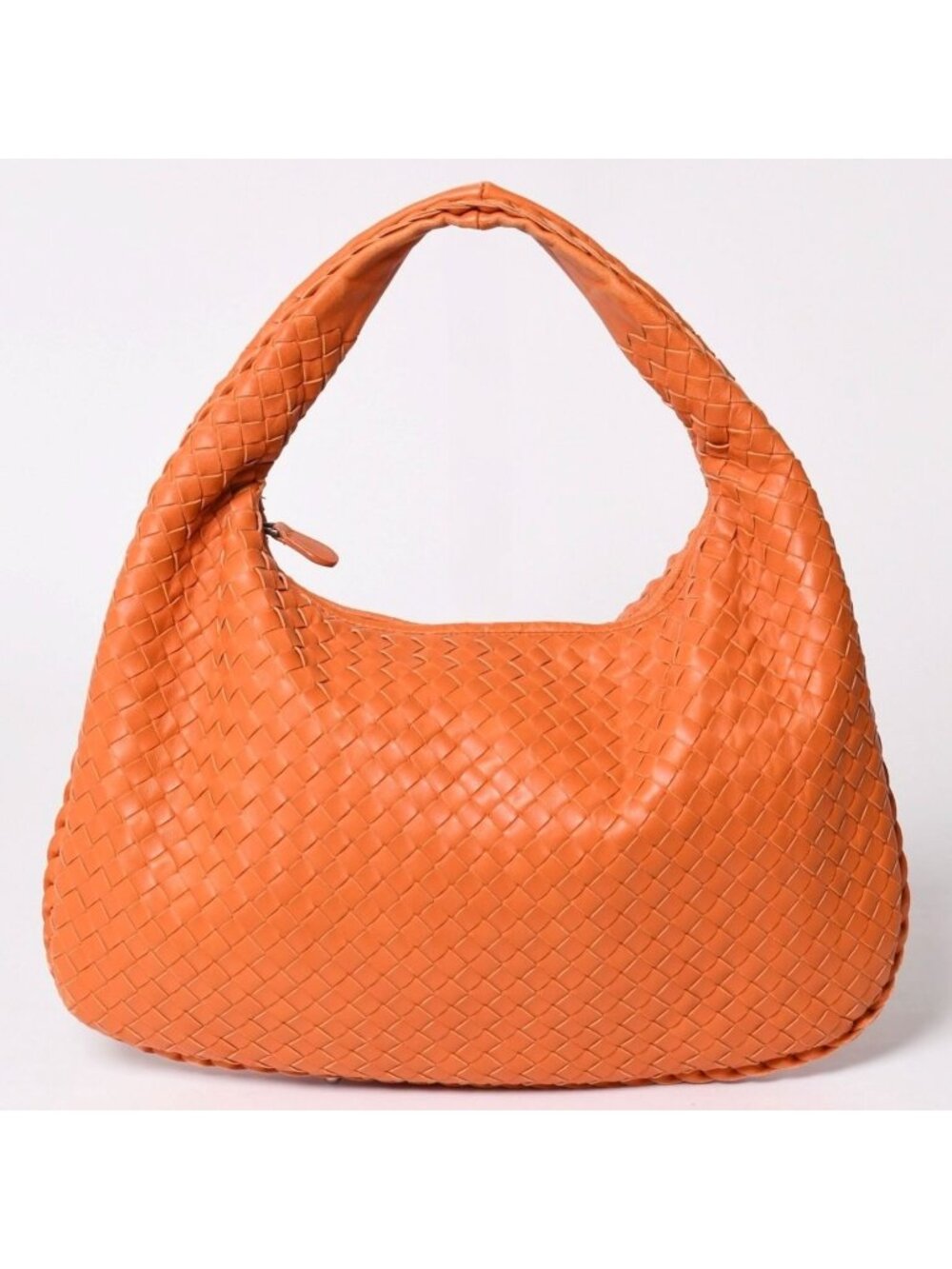 Bottega Veneta Hobo Intrecciato Leather Orange